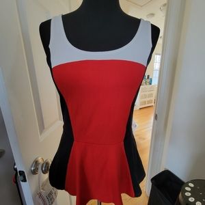 Colorblock peplum top from Express
